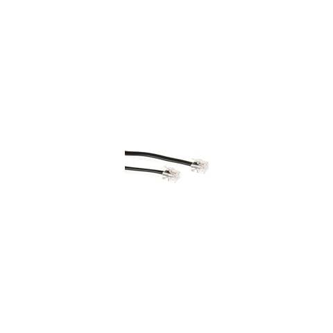 Image of RJ11 - RJ11 cable, Black 5.0m, RJ11, RJ11