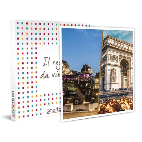 Image of Cofanetto Regalo Coppia - Gustosa Cena Di 5 Portate, Tour Su Bus A Due Piani E 2 Notti A Parigi Per 2 - Idee Regalo Originale