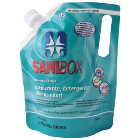 SANIBOX Muschio Bianco - Detergente Concentrato Flacone Da Lt. 1