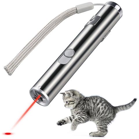 HTN Puntatore Laser Per La Farina Del Gatto Ricaricabile Per Animali Domestici Ricaricabili Usb Con Torcia A Led