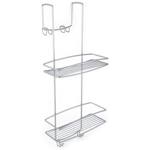 Metaltex Boxe - Mensola Angolare In Filo Ferro, Bianco, 2 Piani (Confezione Da 2) - Foto 2