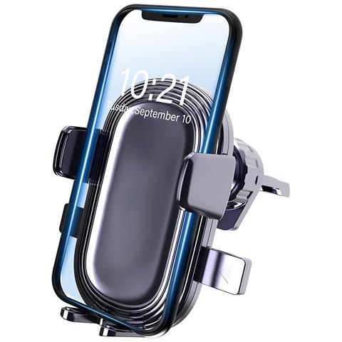 CHRONUS Supporto Cellulare Auto Presa D'aria Universale Con Supporto Per Telefono Per Auto Con Una Mano Morsetto Facile Vivavoce Tutti Gli Smartphone (nero) 