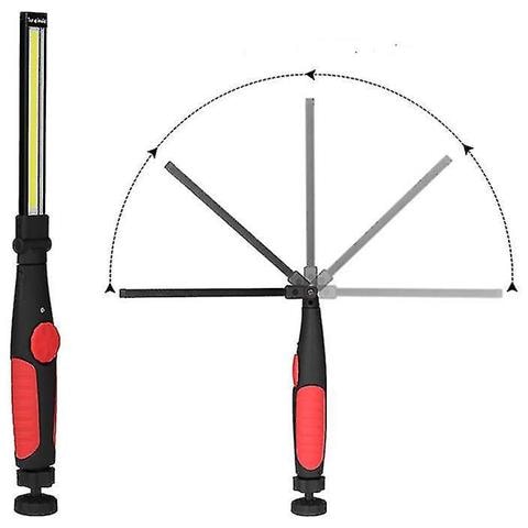 Image of Cob Pieghevole Piegatura Di Ispezione Di Auto Magnetiche, Luce Di Lavoro A Led Di Ricarica Usb (rosso)
