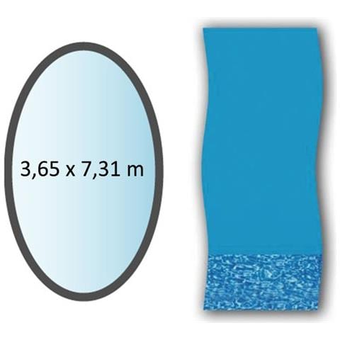 VEVOR Rivestimento per Piscina Ovale per Piscina 22 x 12,3 Piedi
