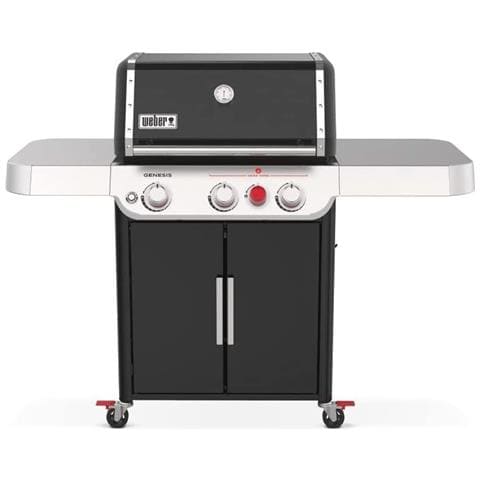 Weber Barbecue A Gas Gpl Genesis E-325s Acciaio Nero Con Ruote Girevoli