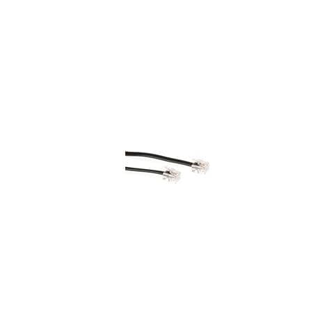Image of RJ11 - RJ11 cable, Black 1.0m, RJ11, RJ11
