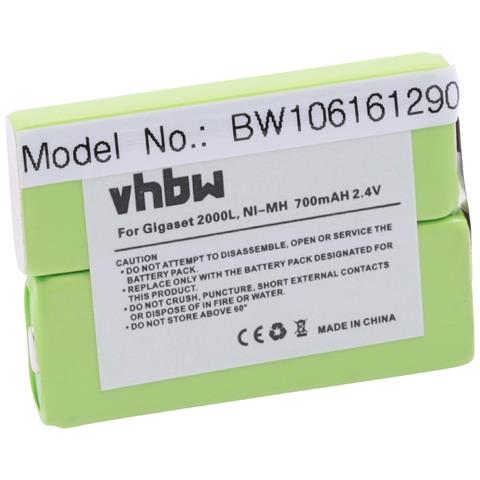 Vhbw Batterie Compatible Avec Siemens Gigaset A12, A14, A16, A24, A26, A345, AL14, AL14H, AS15 Téléphone Fixe Sans Fil (700mAh, 2,4V, NiMH