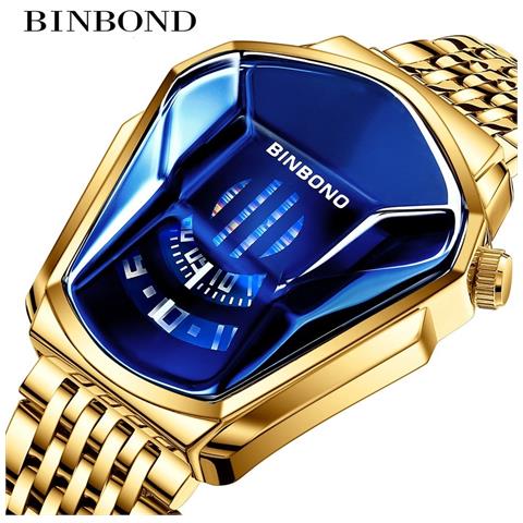 KHFD Orologi Da Polso Da Uomo In Oro Con Orologio Sportivo Militare Di Lusso