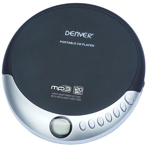 DENVER DMP-389 Lettore CD portatile CD, CD-R, CD-RW, MP3 Nero, Argento