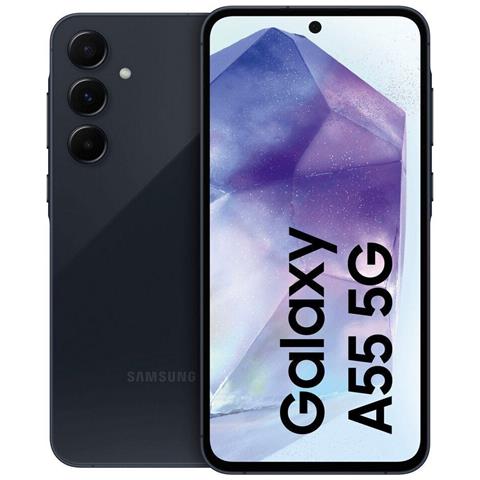 SAMSUNG Galaxy A55 5G 256GB 8GB Ram Display 6.6" AMOLED 5000 mAh Fotocamera 50 Mpx Android 14 Awesome Navy Italia