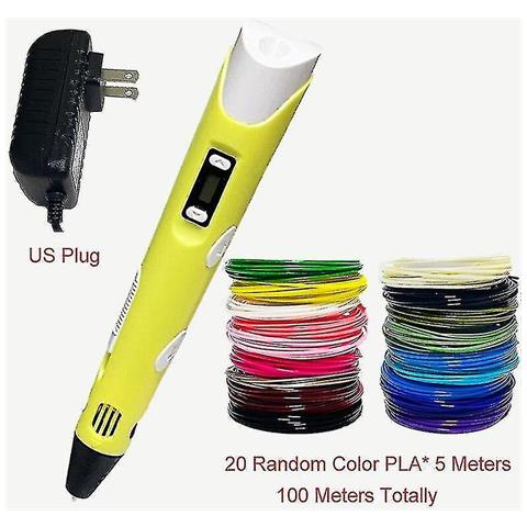 SLD (pla Giallo Us-100m Pla) Penna Da Stampa 3d Display Oled 3d Con Filamenti 3d Pla / abs A 12 Colori