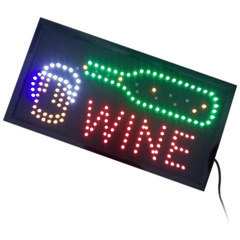 Image of Clienti Animati Con Luci Al Neon Del Vino Clienti Animati Attraenti