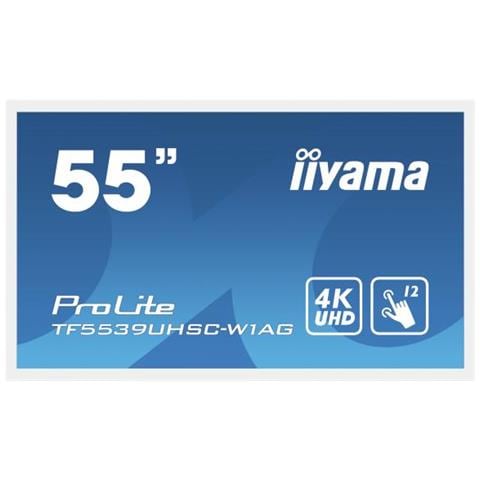 IIYAMA Prolite Tf5539uhsc-w1ag Monitor Touch Screen 139,7 Cm (55"") 3840 X 2160 Pixel Multi-touch Multi Utente Bianco