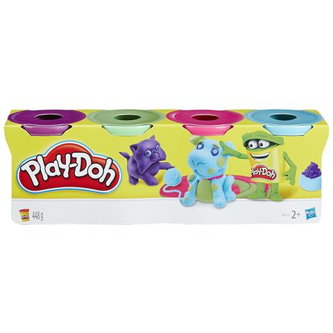 Image of Barattoli Dido Playdoh 4 Vasetti Celestino Fucsia Verde Viola