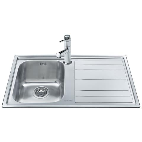 SMEG Lavello LEH861D 1 Vasca Dimensioni 34 x 40 cm Inox Serie Rigae
