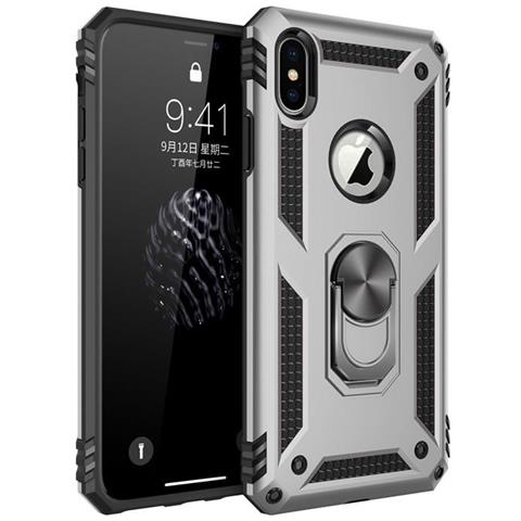 SLOWMOOSE Custodia Antiurto Per Paraurti Armatura Per Iphone 12 11 - Cover Pro Xs [ custodia Per Telefono Grigia / Per Iphone 7]