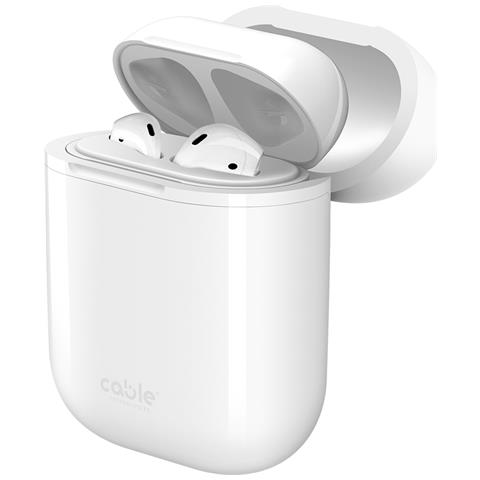 CABLE TECHNOLOGIES Wireless Case compatibile con AirPods, custodia cover case caricatore caricabatterie wireless senza fili compatibile con AirPods, caricabatteria protezione per cuffie bluetooth AirPods
