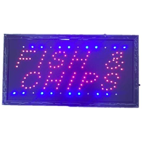 Image of Segni Di Pesce E Patatine Animati A Led Neon Attraenti Per I Clienti