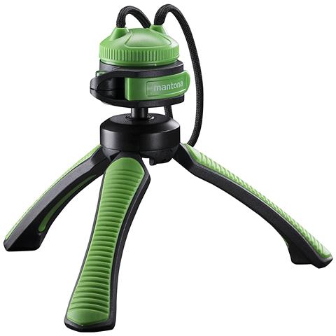 mantona Cavalletto Treppiede Kaleido Gaia Altezza Max. 27 cm Nero / Verde