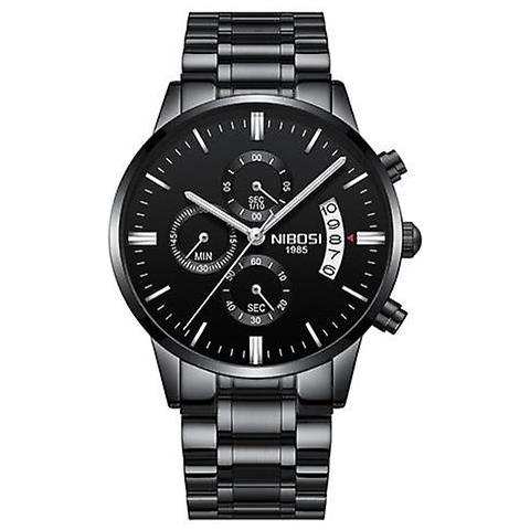 INLAW Orologi Da Uomo, Orologio Da Uomo Di Lusso Da Uomo, Orologi Da Polso Al Quarzo Militare (acciaio Nero Intero) 