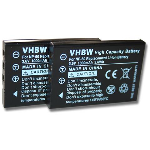 vhbw caricatore USB duale compatibile con Pentax Optio RS1500, T30, V10, W30, RS1000 camera - Stazione di carica con display, 4,2 V