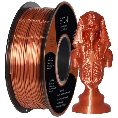 ERYONE Pla Filamento 175 Millimetri Seta Rame Eryone Silky Shiny Filament Pla 175 Millimetri 3d Printing Filament Pla Per Stampante 3d E Penna 3d 1kg 1 Spool