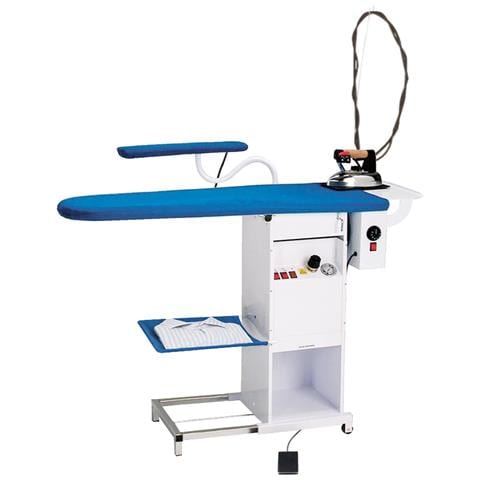 EOLO Tavolo Da Stiro Professionale Motore Aspirante Caldaia Ricarica Semicontinua Piano Stiro Riscaldato Ferro Da Stiro Paravapore Braccetto Stiramaniche Aspirante Riscaldato Vapore Verticale Sistema Stirante Piano Poggia Indumenti Eolo Ts03