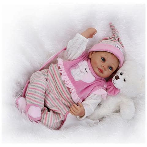 ZIYIUI 22 Pollici Bambole Reborn Fatto a mano Morbido Bambole Reborn in Silicone Occhi Chiusi Neonato Regalo di Natale Giocattolo Regalo di Compleanno Bambole Per Bambini - Giochi e Prodotti per l'Età