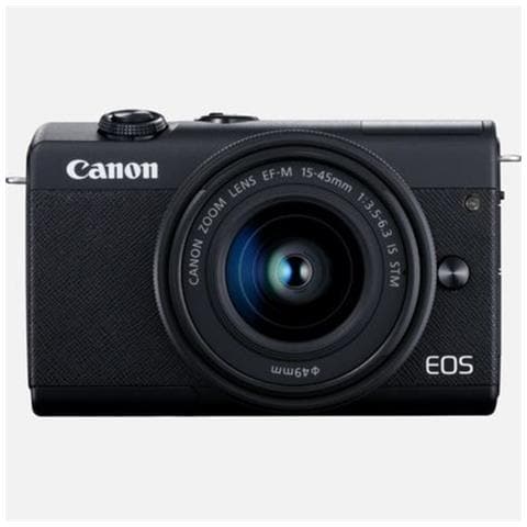CANON Fotocamera Digitale EOS M200 + EF15-45MM F / 3.5-6.3 IS STM 24.1 Mpx Zoom Ottico Display 3" Colore Nero