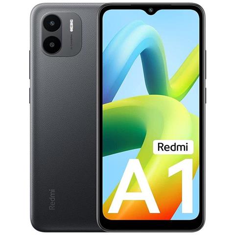 XIAOMI Redmi A1 32 GB 2 GB Ram Dual Sim Display 6.52" HD+ Slot Micro SD Fotocamera 8 Mpx Android Nero