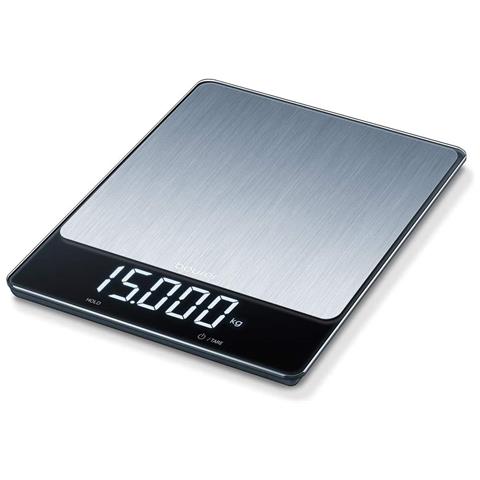 BEURER KS34XL Bilancia da Cucina Elettronica Portata Max 15 kg Colore Acciaio Inox
