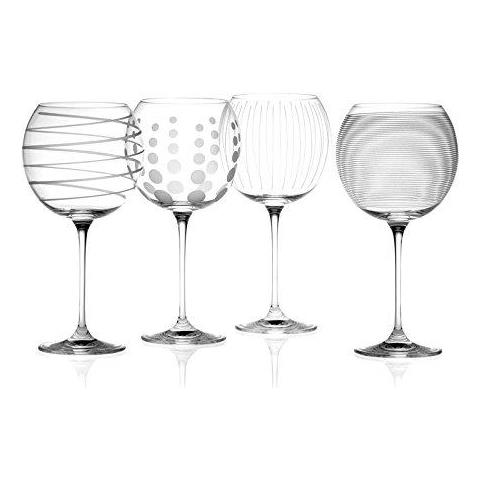 Portmeirion – Set Di 4 Bicchieri Da Vino In Cristallo Satinato | Capacità 9 Fl Oz (circa 265 Ml) | Stile Botanic Garden