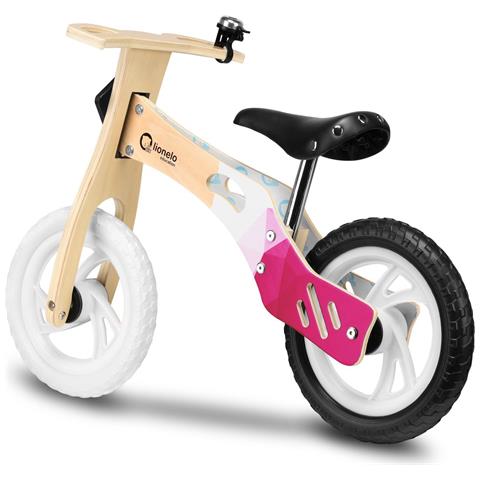 LIONELO - Willy Bici Senza Pedali In Legno Dai 2 Anni In Su Fino A 25 Kg  Sella Regolabile 12 Eva Ruote Ultra Leggero Rosa - ePrice