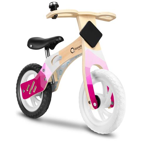 LIONELO - Willy Bici Senza Pedali In Legno Dai 2 Anni In Su Fino A 25 Kg  Sella Regolabile 12 Eva Ruote Ultra Leggero Rosa - ePrice