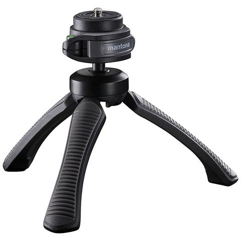 mantona Cavalletto Treppiede Kaleido Gaia Altezza Max. 27 cm Nero