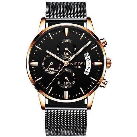 INLAW Orologi Da Uomo, Orologio Da Uomo Di Lusso Da Uomo, Orologi Da Polso Al Quarzo Militare (lega Di Rosa Nera) 