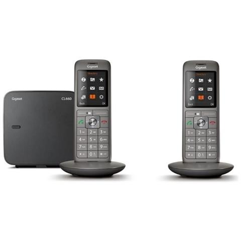 Gigaset Telefono Fisso Gigaset Cl 660 Duo Antracite