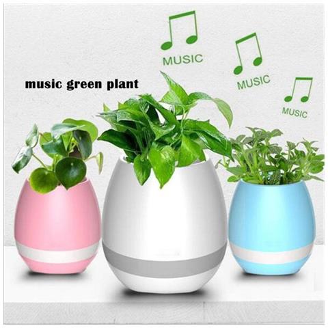 Trade Shop Altoparlante Cassa Speaker Bluetooth A Forma Di Vaso Pianta Fiori Impermeabile
