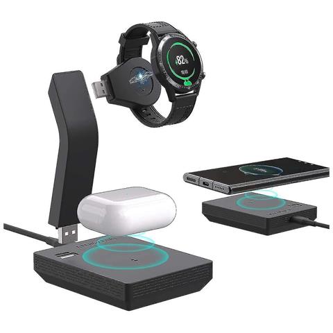 SLD Wireless Chargeur Usb 2-in-1 Dock Di Ricarica Staccabile, Chargement Sans Fil Compatibile Con Huawei