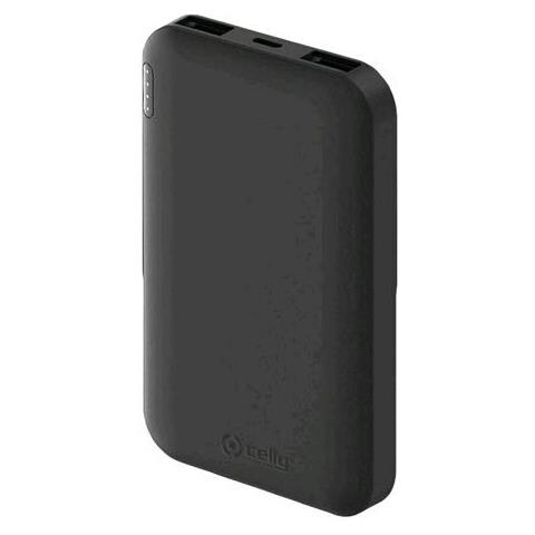 CELLY Powerbank Energy 5.000 mah 2 Porte USB 2.4V Nero