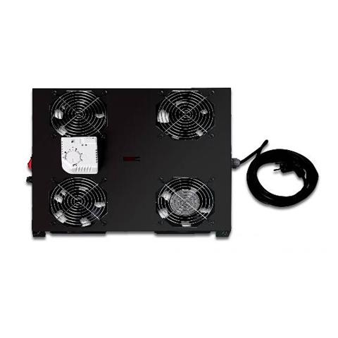 DIGITUS Kit 2 Ventole Con Termostato Per Armadi Linea Professionale Colore Nero