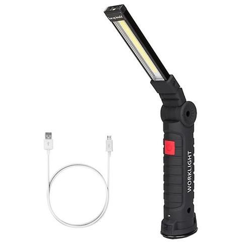 Immagine di  Cob Luce Di Lavoro Luce Di Lavoro A Led Ultra Luminosa Luce Di Ispezione Portatile Ricaricabile Usb Con Base Magnetica 5 Modalità Di Luce 6000k Lanterna Per Garage Automatico