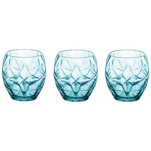 BORMIOLI ROCCO Bicchiere Oriente Acqua 3pz Vetro Colorato. - Blue