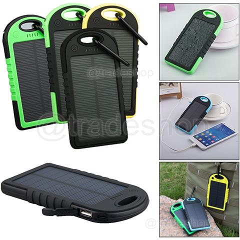Trade Shop Batteria Esterna Solare Impermeabile Caricabatteria Power Bank 8000mah Solar Aps