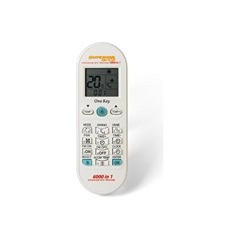 SUPERIOR 'telecomando Universale Per Condizionatori. Codice: Sup031 bar Code: 8054242080315 modello: Telecomando Universale Per Condizionatori Functions: 6000 codici ""1 tasti Per Controllo Della Temperatura Programmazione Automatica Tramite Diretto Code Eingabe M