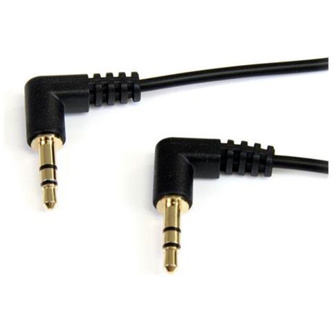STARTECH.COM Cavo audio Stereo slim ad angolo destro con jack da 3,5mm - maschio / maschio - 1,8m