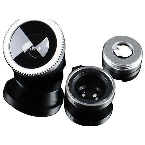 HTN Telefono Cellulare Fisheye Lens Tre In Uno Specifico Telefono Cellulare Lente Magnifier Fishyeye Grandangolare Macro Autorifatto Awo43526 (argento) 