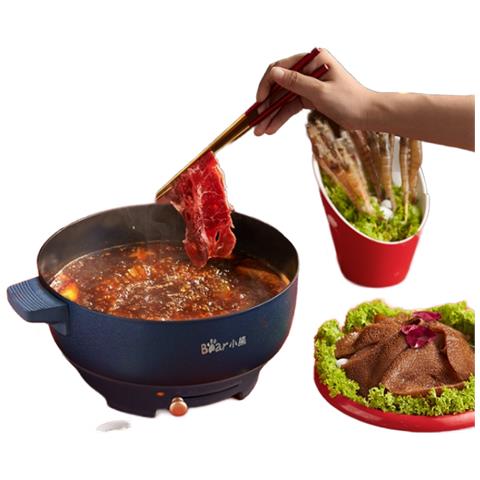 INLAW Pentole A Pentola Calda Elettrica Da 1360 W 5l Cucina Pentole Senza Fumatori Interni Cooker A Induzione Non Stick 220v