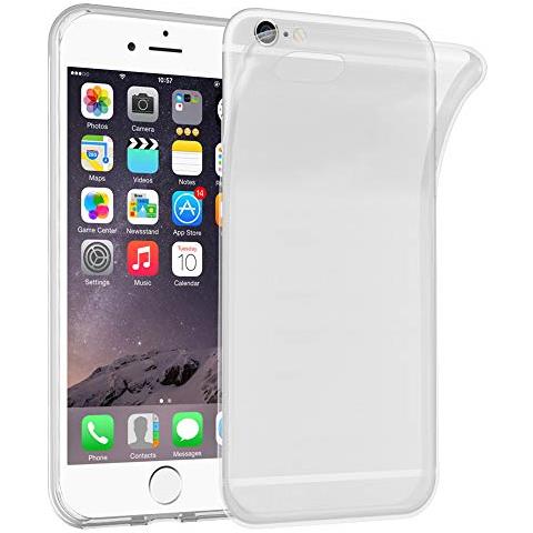 Cadorabo Custodia Per Apple Iphone 6 / Iphone 6s In Transparente - Morbida Cover Protettiva Sottile Di Silicone Tpu Con Bordo Protezione - Ultra Slim Case Antiurto Gel Back Bumper Guscio