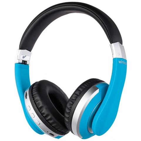 HTN Cuffie Senza Fili Blu Cuffie Bluetooth Cuffie Da Gioco Stereo Pieghevoli Con Supporto Per Microfono Scheda Tf Per Telefono Cellulare Ipad | auricolari E Cuffie Bluetooth